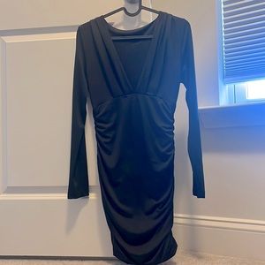 Long sleeve black dress